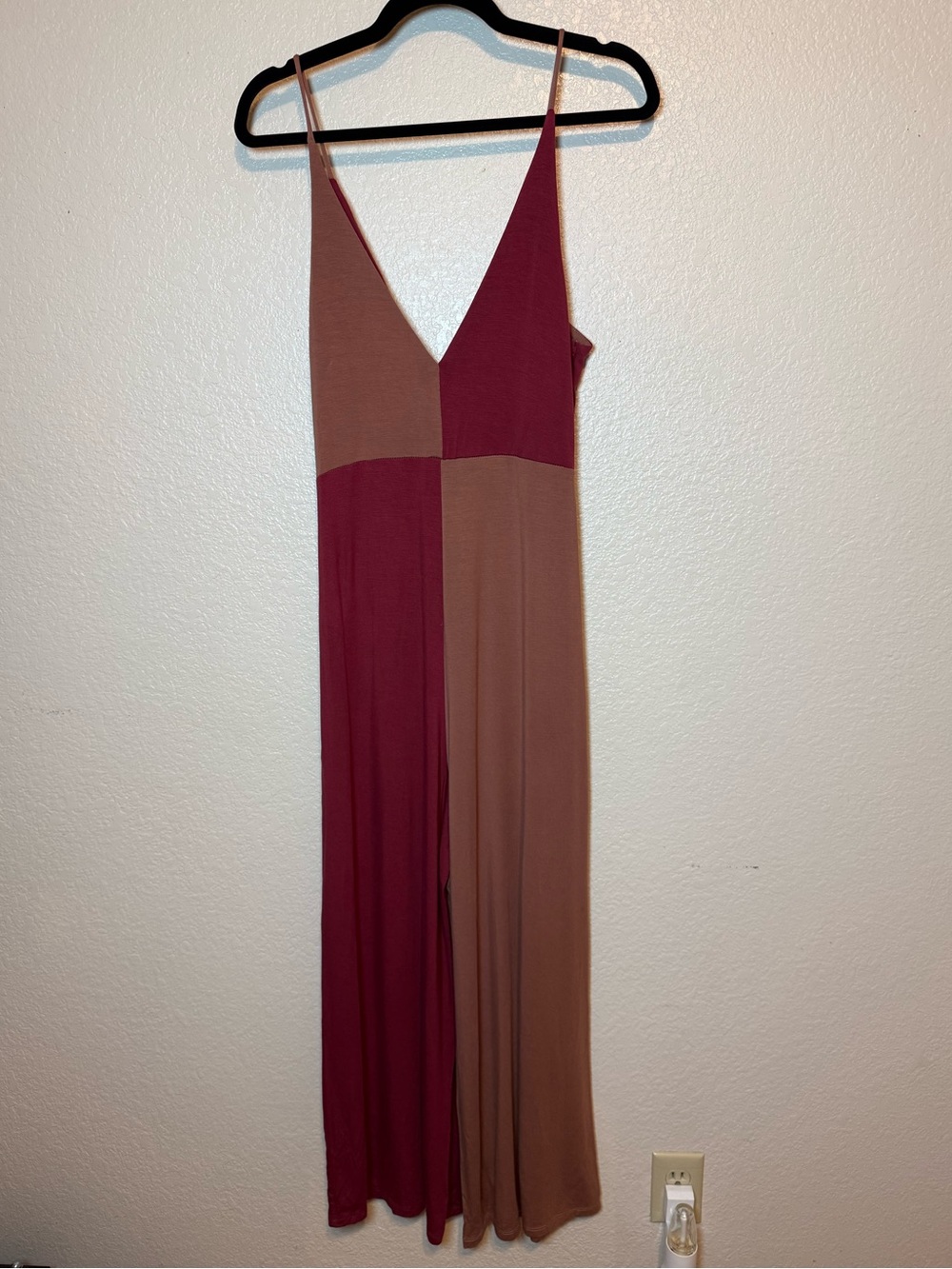 Anthropologie Daily Practice Twist Front Color Block Spaghetti Strap Jumpsuit Sm - Picture 6 of 10